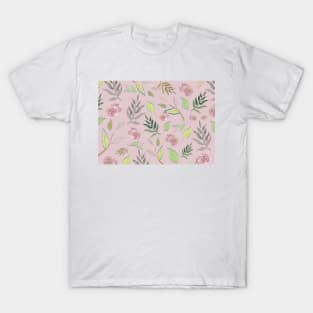 festive watercolor flowers 4 T-Shirt